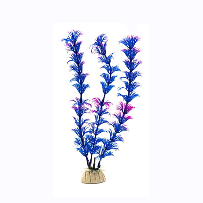 Aquarium Decorations Castle Accessories Plastic Plants - 15 Pack Fish Tank House Hideouts and Cave